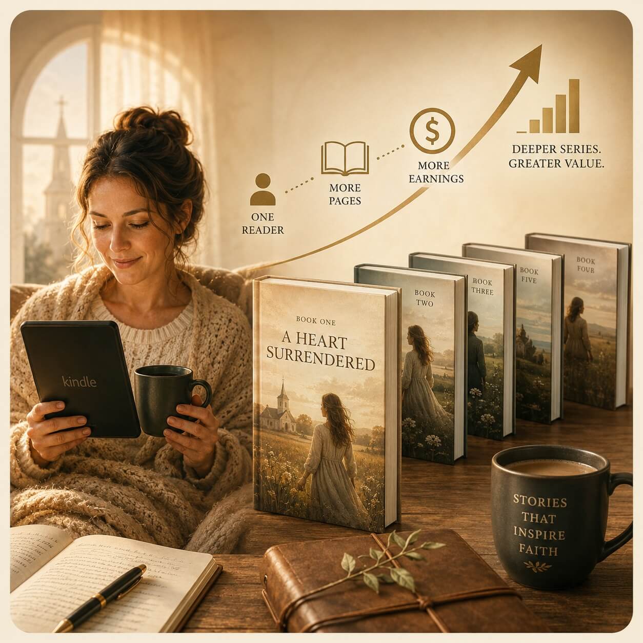 One reader leads to more pages, more earnings, and greater value across a deeper book series